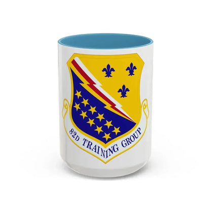 82d Training Group (U.S. Air Force) Accent Coffee Mug 15oz Light Blue - Go Mug Yourself