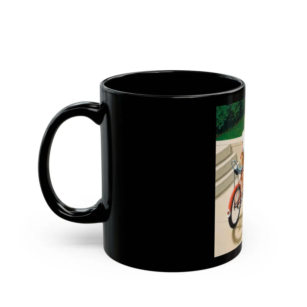 Fixing the Bike - Black Coffee Mug-Go Mug Yourself