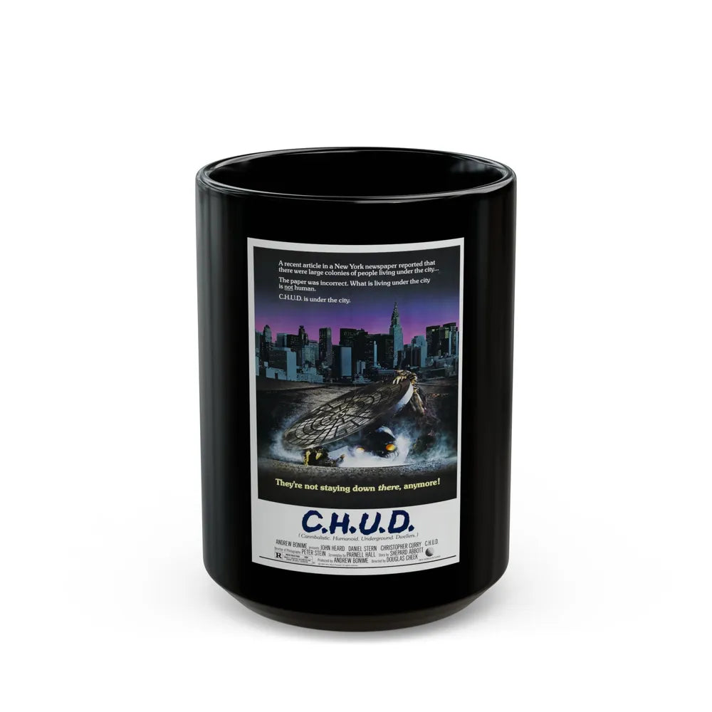 C.H.U.D. 1984 Movie Poster - Black Coffee Mug-15oz-Go Mug Yourself