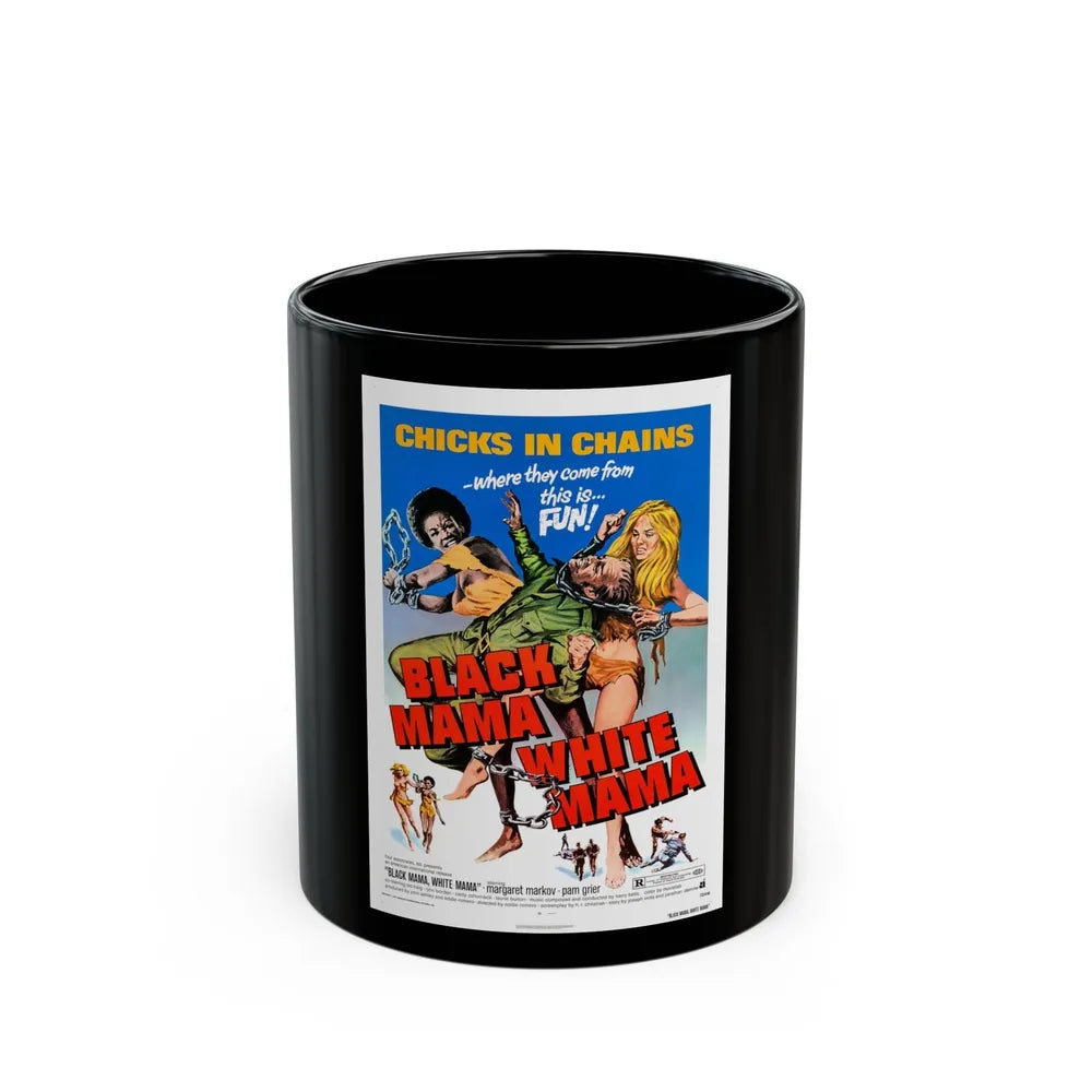 BLACK MAMA WHITE MAMA 1973 Movie Poster - Black Coffee Mug-11oz-Go Mug Yourself