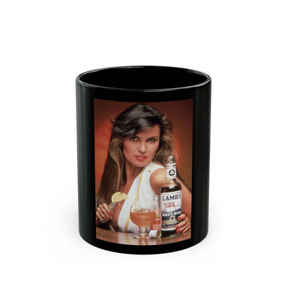 Caroline Munro #273 (Vintage Female Icon) Black Coffee Mug-11oz-Go Mug Yourself