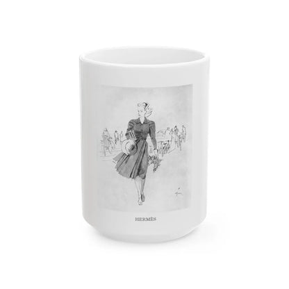 From the Jaye Oliver Archives, Hermes, 1945 - White Coffee Mug-15oz-Go Mug Yourself