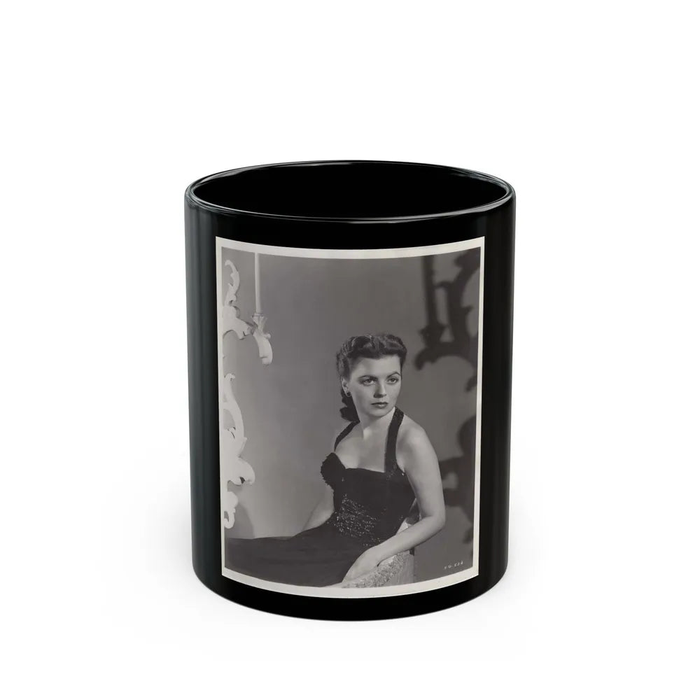 Faith Domergue #166 (Vintage Female Icon) Black Coffee Mug-11oz-Go Mug Yourself