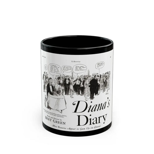 Diana's Diary, Liberty magazine, July 9, 1932 - Black Coffee Mug-11oz-Go Mug Yourself