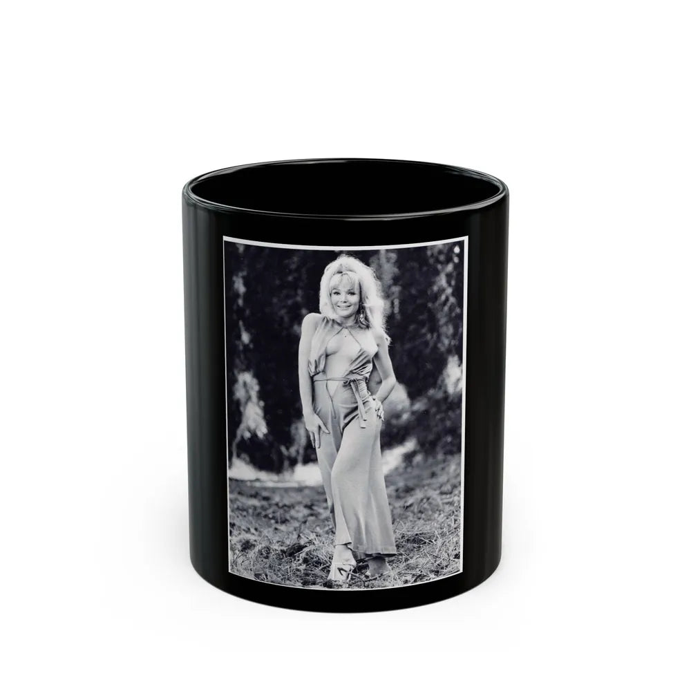 Francine York #45 (Vintage Female Icon) Black Coffee Mug-11oz-Go Mug Yourself