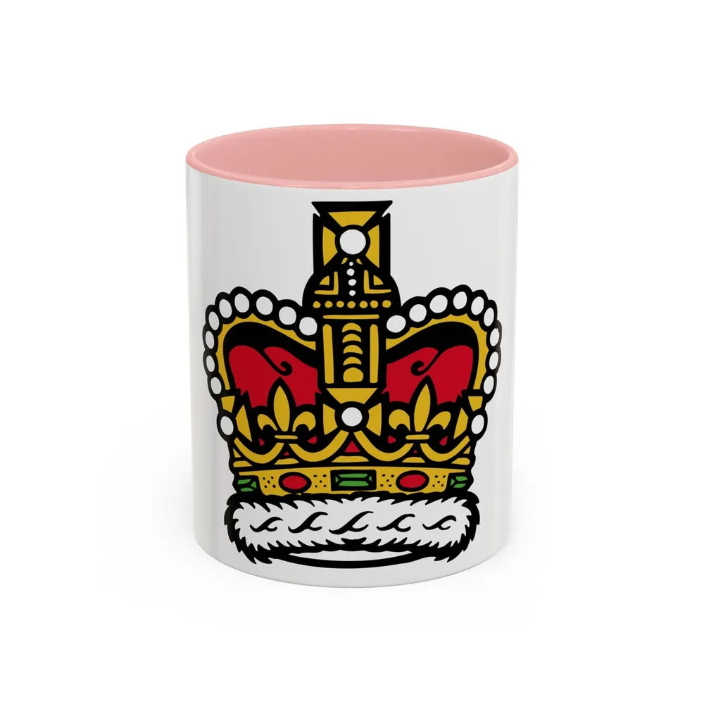 Canadian Crown - Accent Coffee Mug-11oz-Pink-Go Mug Yourself