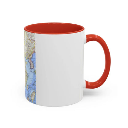 China (1964) (Map) Accent Coffee Mug-Go Mug Yourself