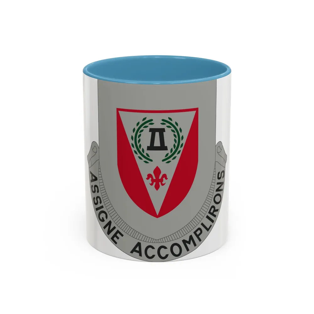 83 Engineer Battalion (U.S. Army) Accent Coffee Mug-11oz-Light Blue-Go Mug Yourself