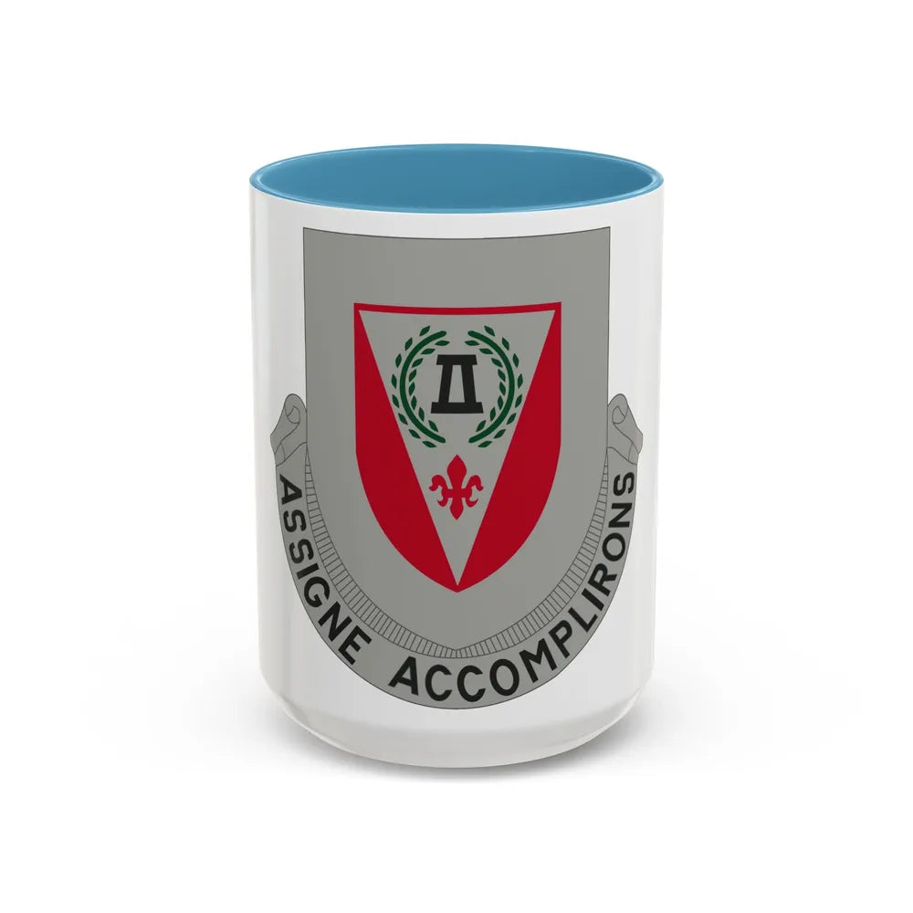 83 Engineer Battalion (U.S. Army) Accent Coffee Mug-15oz-Light Blue-Go Mug Yourself