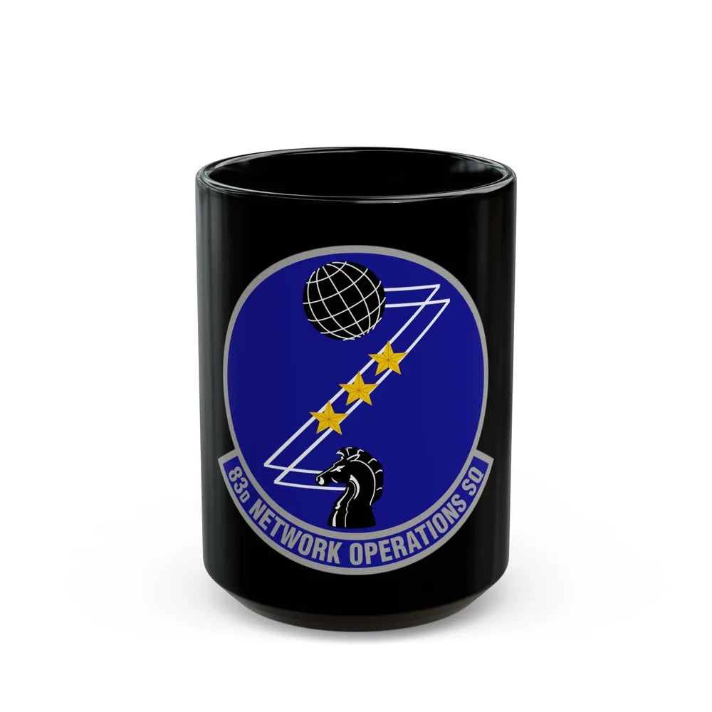 83 Network Operations Squadron ACC (U.S. Air Force) Black Coffee Mug-15oz-Go Mug Yourself