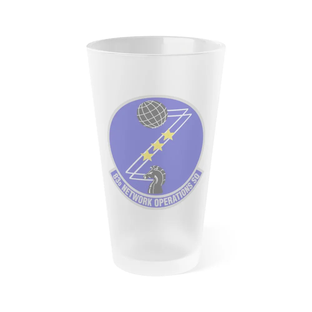 83 Network Operations Squadron ACC (U.S. Air Force) Frosted Pint Glass 16oz-16oz-Frosted-Go Mug Yourself