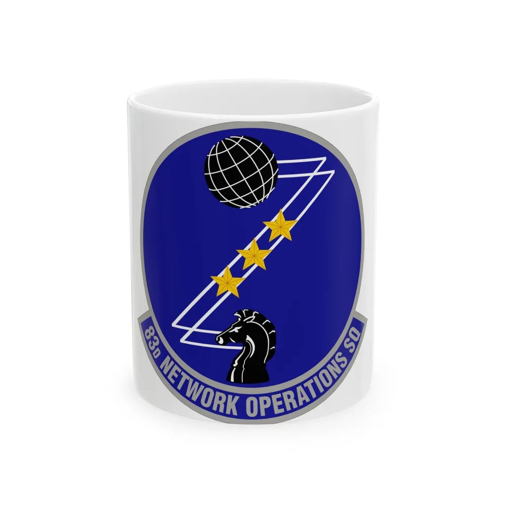 83 Network Operations Squadron ACC (U.S. Air Force) White Coffee Mug-11oz-Go Mug Yourself