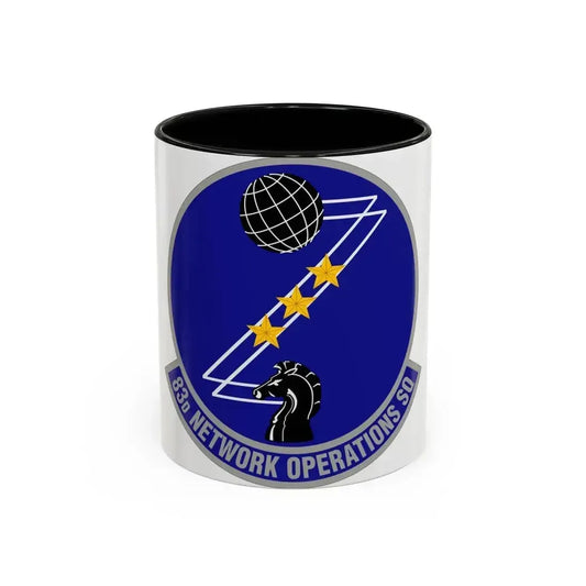 83 Network Operations Squadron ACC (U.S. Air Force) Accent Coffee Mug 11oz Black - Go Mug Yourself
