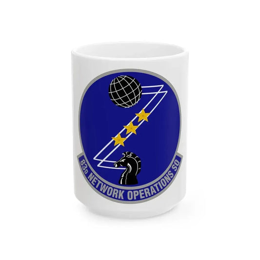 83 Network Operations Squadron ACC (U.S. Air Force) White Coffee Mug 15oz - Go Mug Yourself