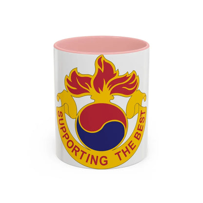 83 Ordnance Battalion (U.S. Army) Accent Coffee Mug-11oz-Pink-Go Mug Yourself