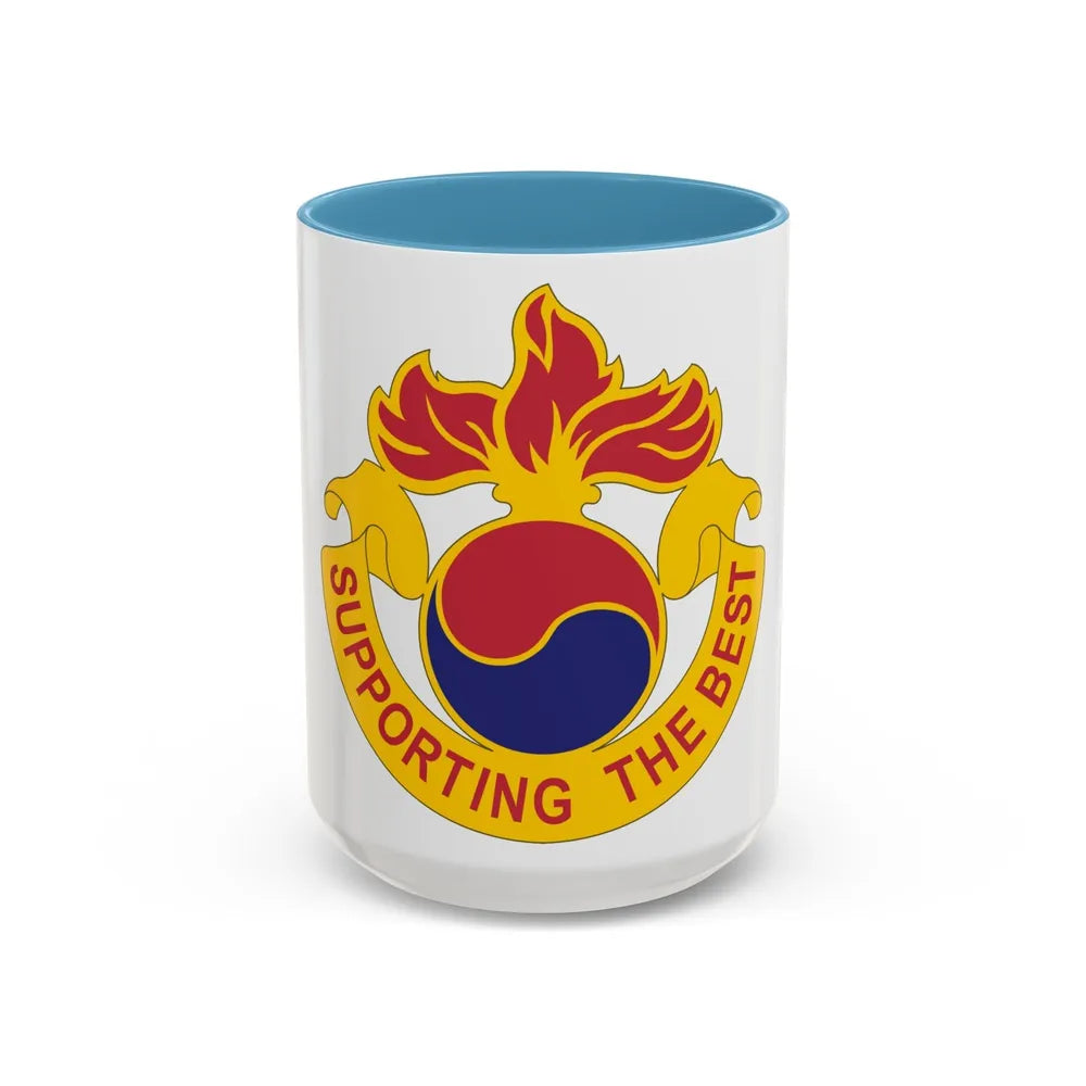 83 Ordnance Battalion (U.S. Army) Accent Coffee Mug-15oz-Light Blue-Go Mug Yourself