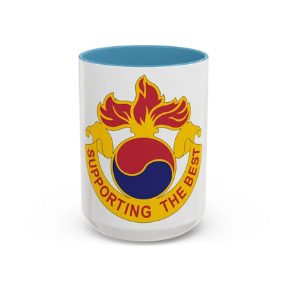 83 Ordnance Battalion (U.S. Army) Accent Coffee Mug-15oz-Light Blue-Go Mug Yourself