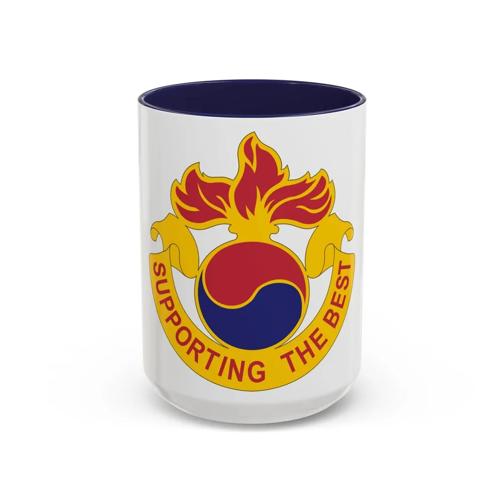 83 Ordnance Battalion (U.S. Army) Accent Coffee Mug-15oz-Navy-Go Mug Yourself