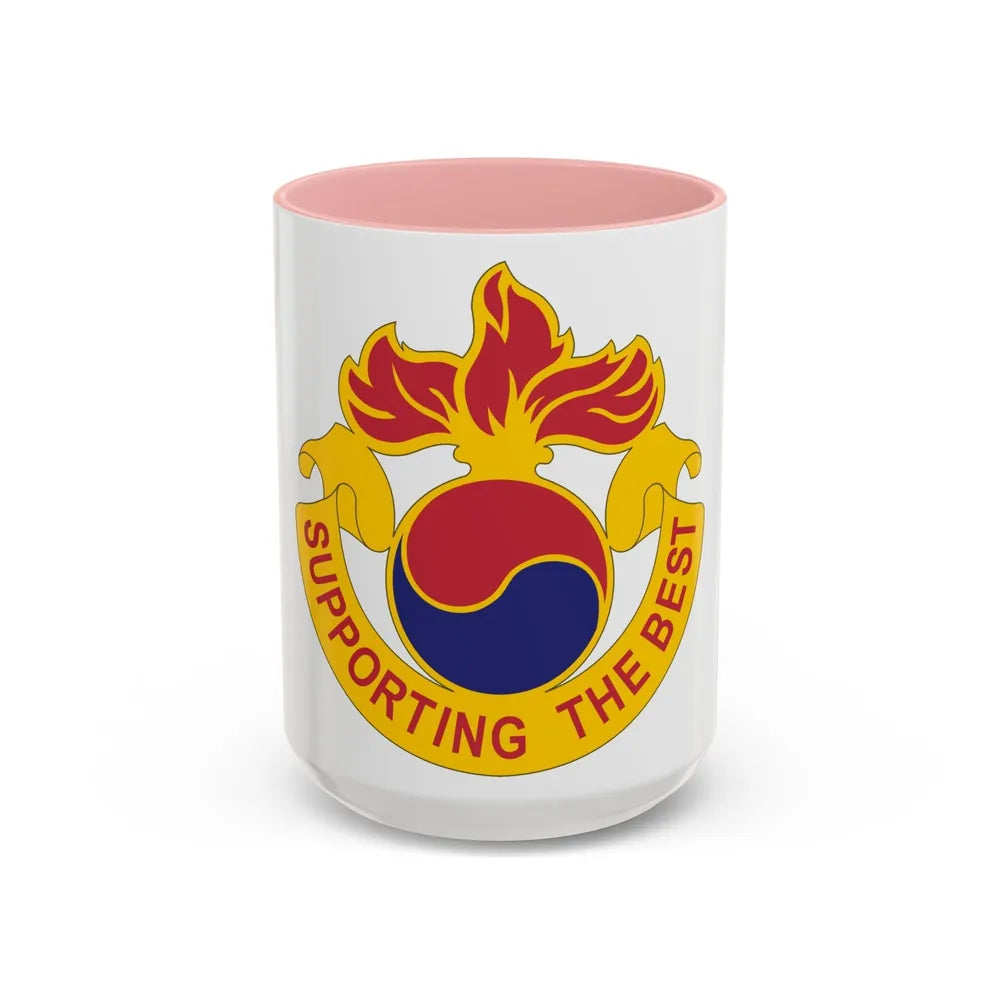 83 Ordnance Battalion (U.S. Army) Accent Coffee Mug-15oz-Pink-Go Mug Yourself