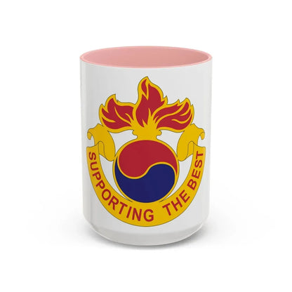 83 Ordnance Battalion (U.S. Army) Accent Coffee Mug 15oz Pink - Go Mug Yourself