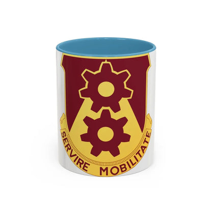 83 Transportation Battalion (U.S. Army) Accent Coffee Mug-11oz-Light Blue-Go Mug Yourself