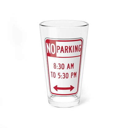 830 AM 10 530 PM Delaware R7-2-DE (Delaware) (Road Sign) Pint Glass 16oz 16oz - Go Mug Yourself