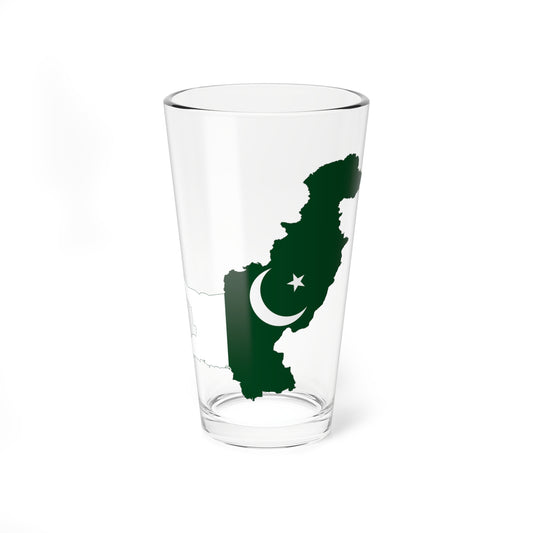 Flag map of Pakistan (Pakistan) Pint Glass 16oz