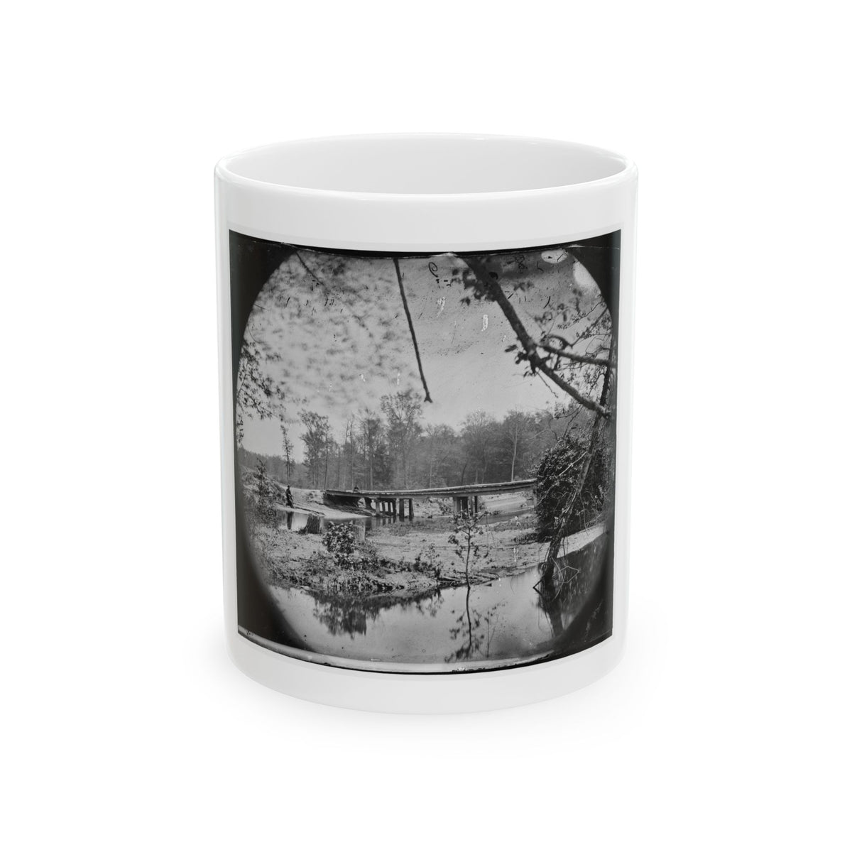 Chickahominy River, Va.  Bridge On Mechanicsville Road (U.S. Civil War) White Coffee Mug