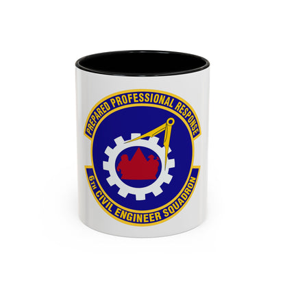 6th Civil Engineer Squadaron (U.S. Air Force) Accent Coffee Mug
