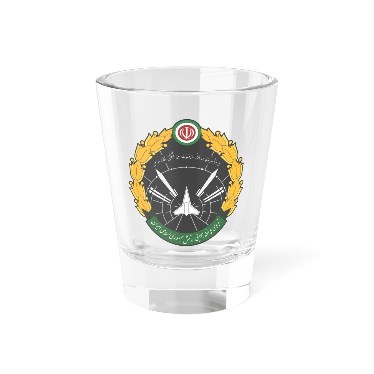 IRI Air Defence Seal New (Iran) (Coat of Arms) Shot Glass 1.5oz