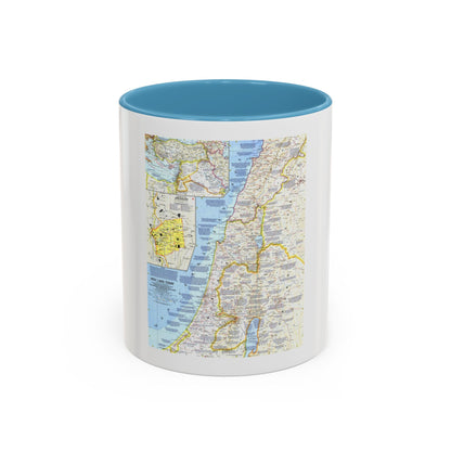 Middle East - Holy Land Today (1963) (Map) Accent Coffee Mug