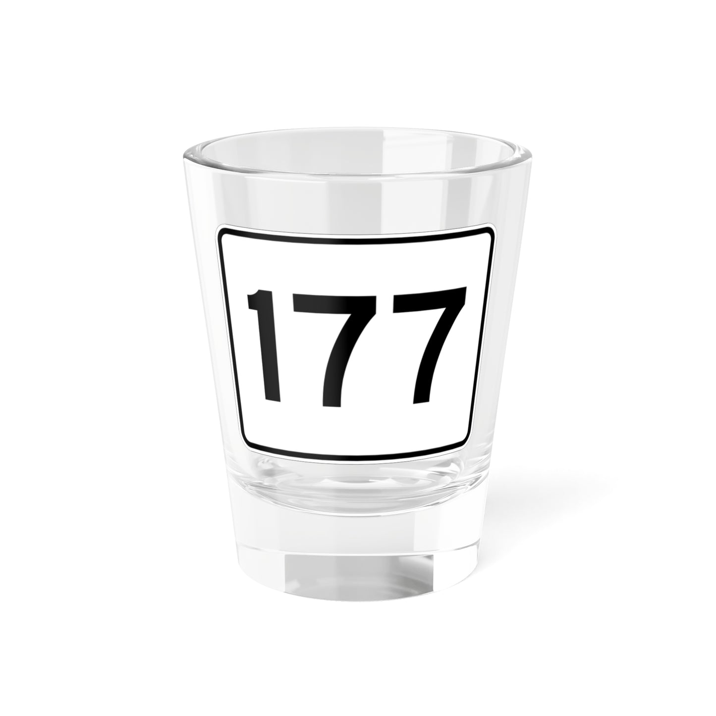 MA Route 177 (Massachusetts) (Road Sign) Shot Glass 1.5oz
