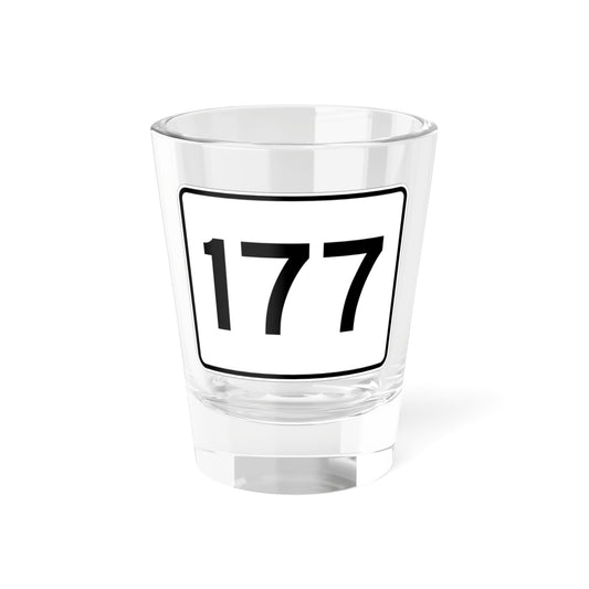 MA Route 177 (Massachusetts) (Road Sign) Shot Glass 1.5oz