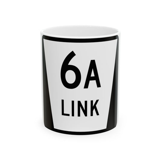 N LINK 6A (Nebraska) (Road Sign) White Coffee Mug