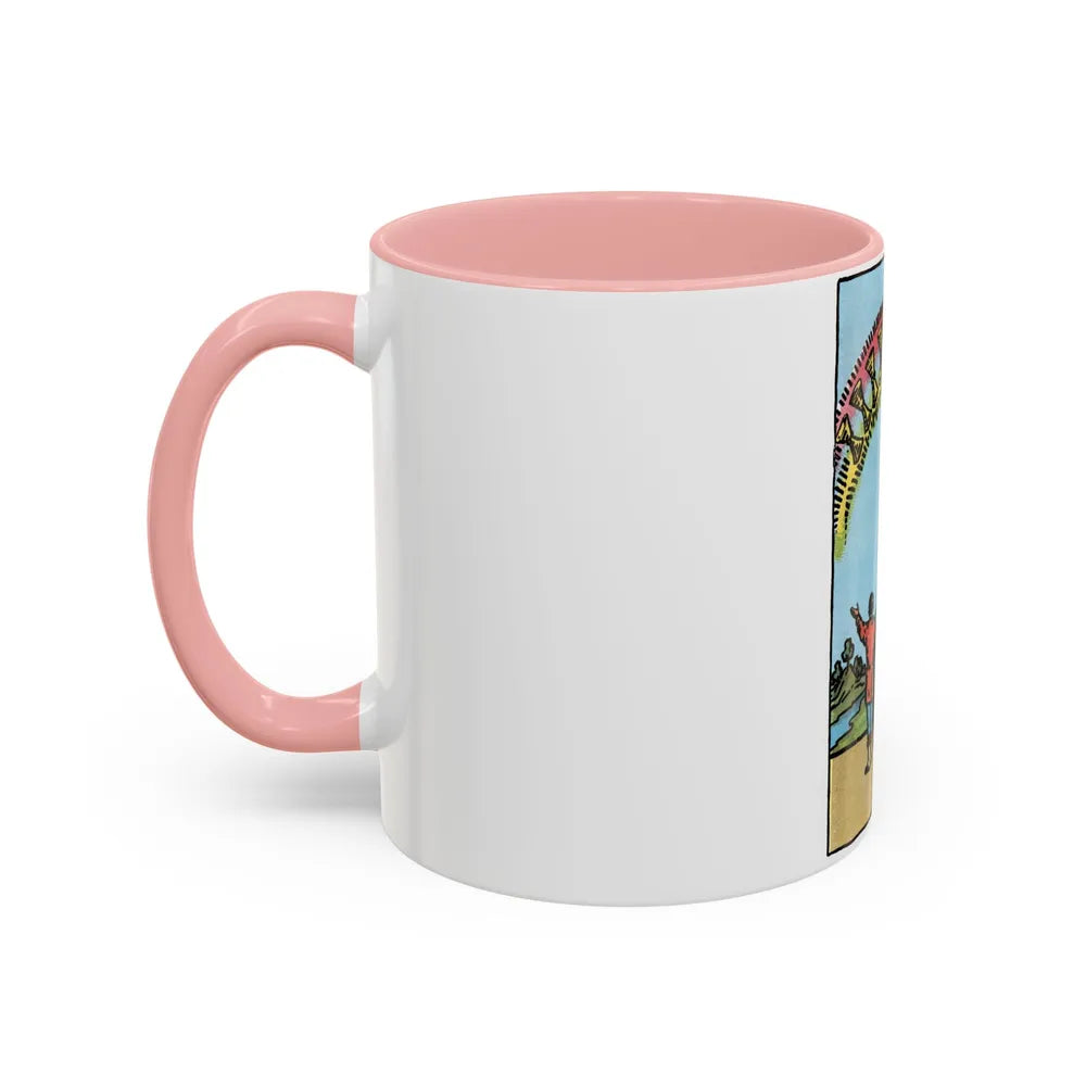 The 10 of Cups (Tarot Card) Accent Coffee Mug-Go Mug Yourself