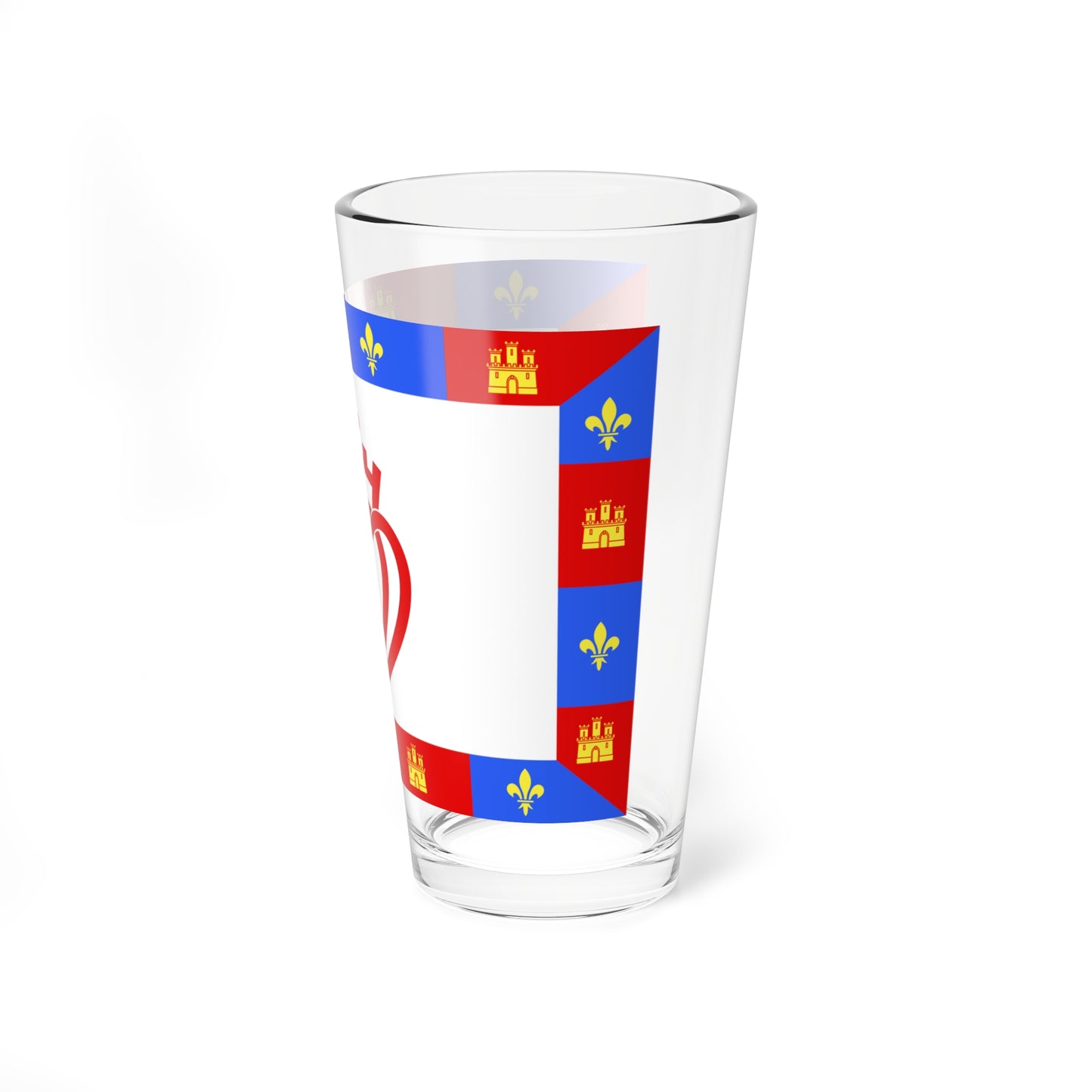 Traditional flag of Vendee (France) Pint Glass 16oz