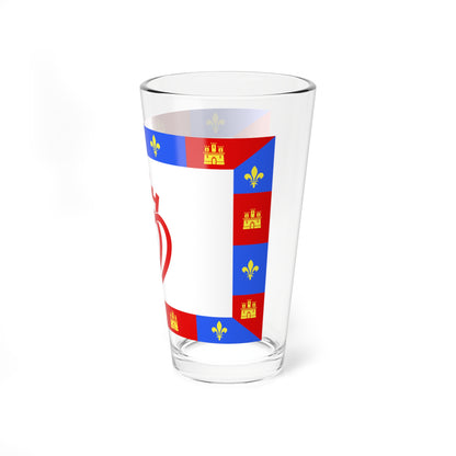 Traditional flag of Vendee (France) Pint Glass 16oz