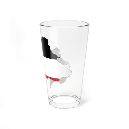 Flag map of Upper Volta (Burkina Faso) Pint Glass 16oz