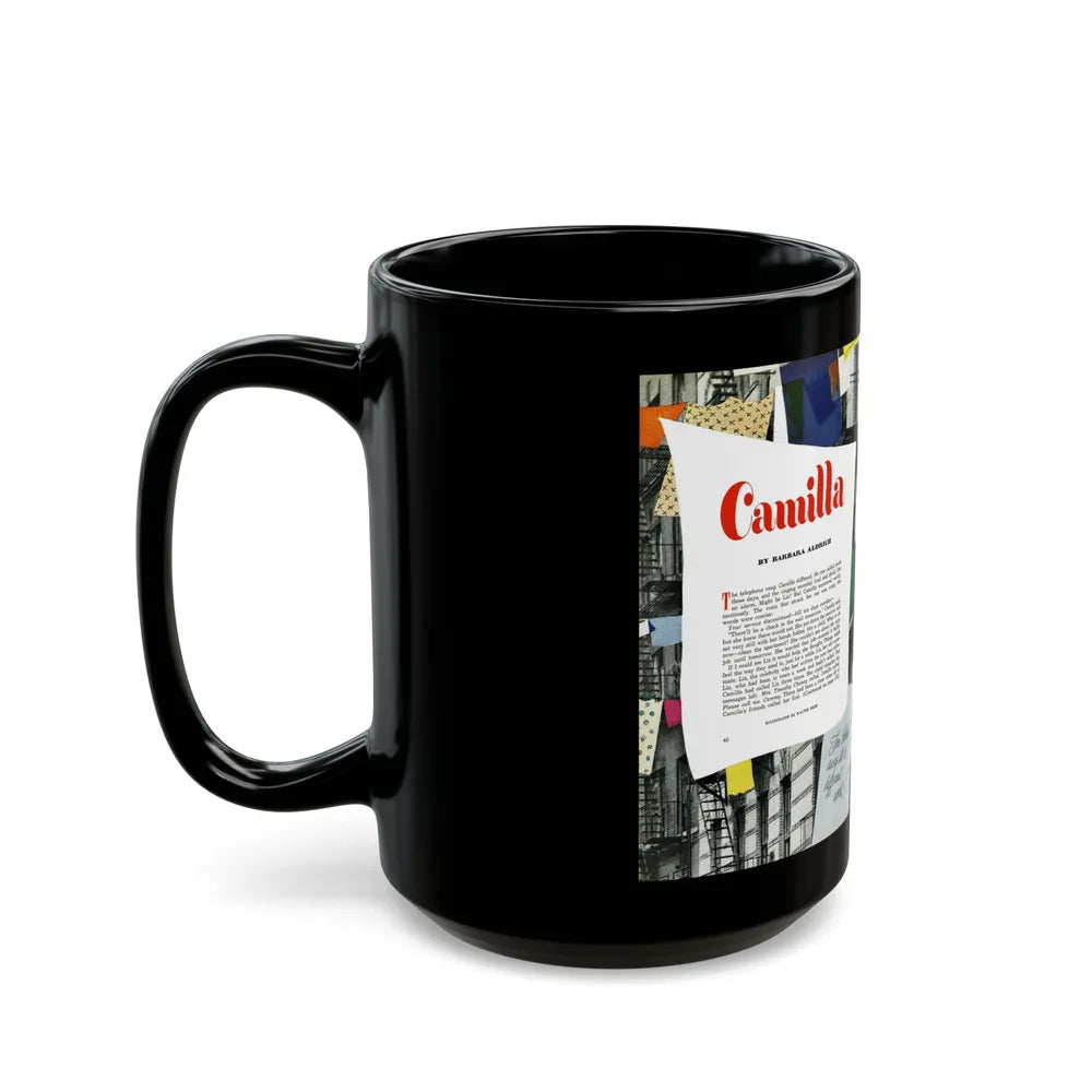 Camilla, Good Housekeeping, June 1949 - Black Coffee Mug-Go Mug Yourself