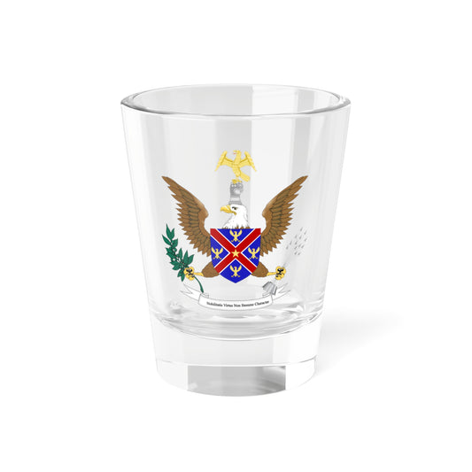 Greater Coat of arms of Lyndon B. Johnson (United States) (Coat of Arms) Shot Glass 1.5oz