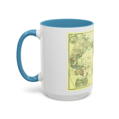 World Map - Political Divisions (1922) (Map) Accent Coffee Mug