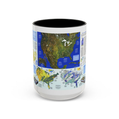 North America - Water- Precious Resource (1993) (Map) Accent Coffee Mug