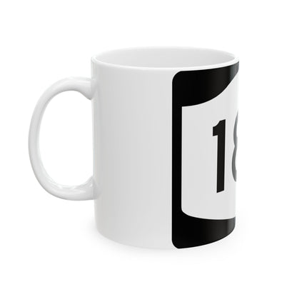 NY-18A (New York) (Road Sign) White Coffee Mug