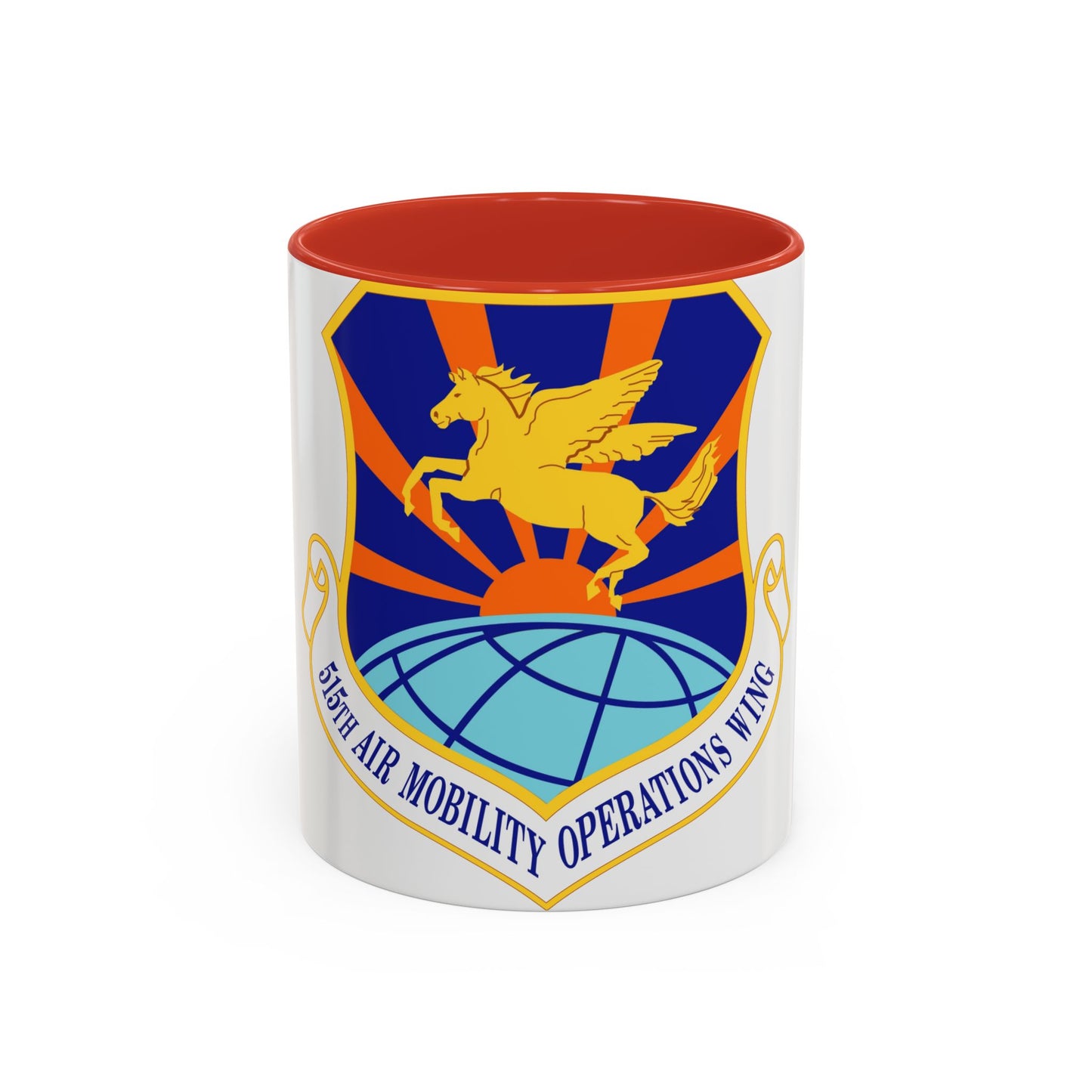 515 Air Mobility Operations Wing AMC (U.S. Air Force) Accent Coffee Mug