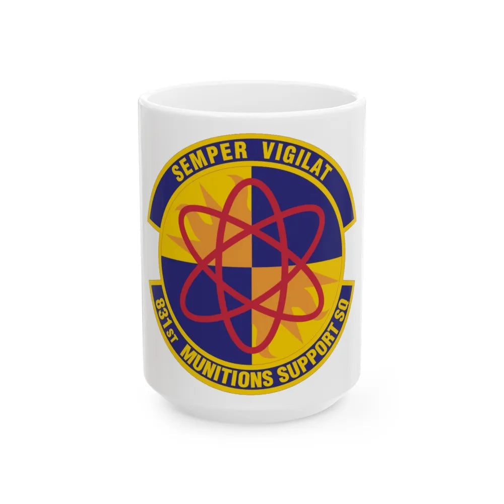 831st Munitions Support Squadron (U.S. Air Force) White Coffee Mug-15oz-Go Mug Yourself