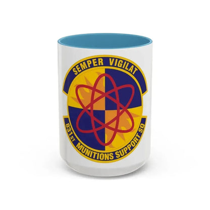 831st Munitions Support Squadron (U.S. Air Force) Accent Coffee Mug 15oz Light Blue - Go Mug Yourself