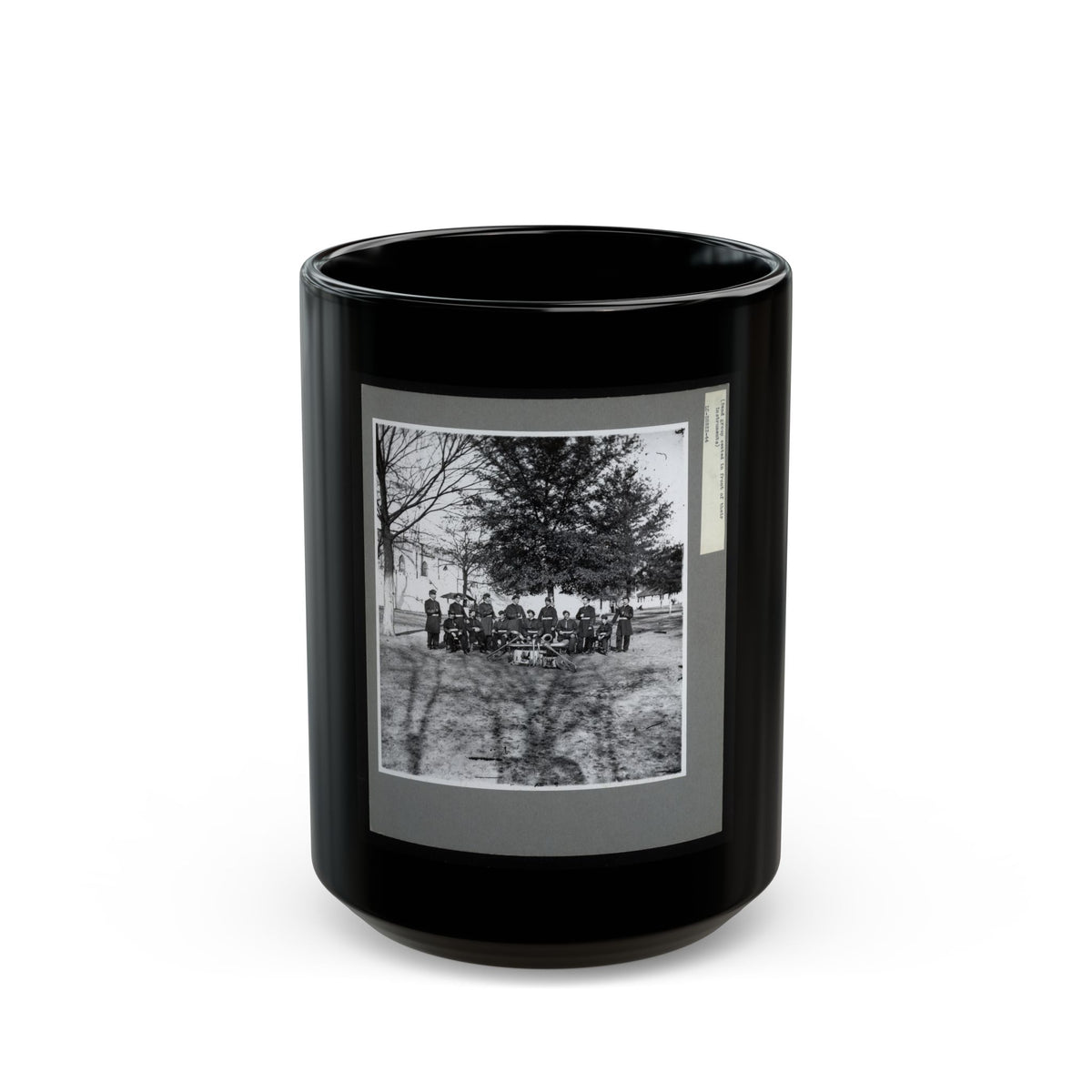 Band Group Seated Behind Their Instruments (U.S. Civil War) Black Coffee Mug