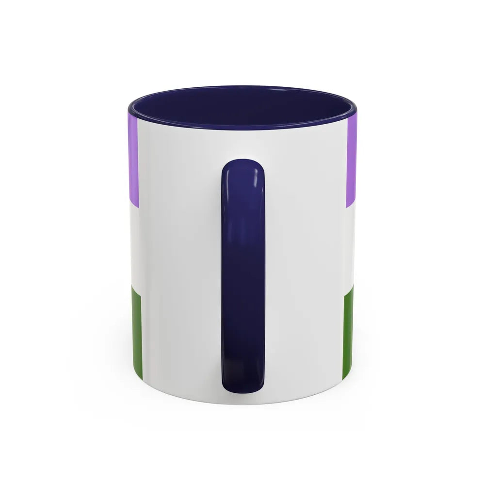 Genderqueer Pride Flag - Accent Coffee Mug-Go Mug Yourself