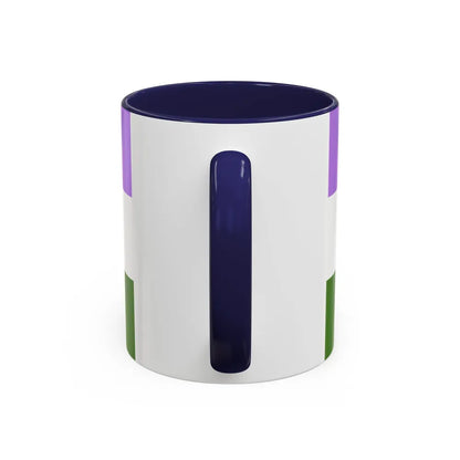 Genderqueer Pride Flag - Accent Coffee Mug-Go Mug Yourself