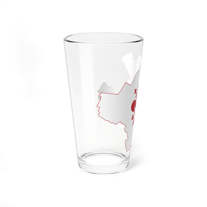 Flag map of Florence (Italy) Pint Glass 16oz